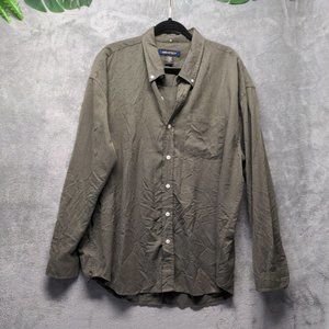ARCHITECT Men Rayon Shirt Button-Down Pocket Casual Solid Green XL